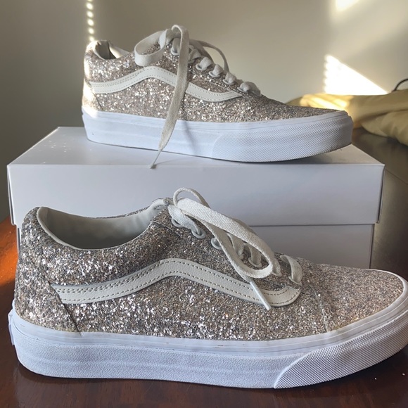 Vans | Shoes | Rose Gold Glitter Vans 